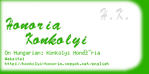 honoria konkolyi business card